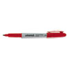 Pen Style Permanent Markers Fine Point Red Dozen