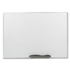Ultra Trim Magnetic Board Dry Erase Porcelain Steel 48 x 33 3 4 White Silver