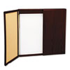 Wood Conference Room Cabinet, Dry Erase/Cork Boards, 48 x 5 x 48