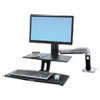 WorkFit A Sit Stand Workstation w Suspended Keyboard Single HD Black