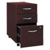 Series C Mobile Pedestal File, Left or Right, 3-Drawers: Box/Box/File, Legal/Letter/A4/A5, Mahogany, 15.75" x 20.25" x 27.88"