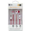 800 Series Earbuds w Microphone Red White 4 ft Cord