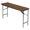 Premium Wood Laminate Folding Table Rectangular 60w x 18d x 29h Oak