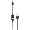 smartSTRIKE Charge amp; Sync Cable for Apple Lightning and Micro USB Devices Black