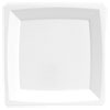 Milan Plastic Dinnerware Plate 8.25 in sq Plastic White