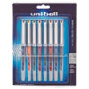 Vision Needle Roller Ball Stick Liquid Pen Assorted Ink Fine 8 Set