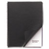 Leather-Look Presentation Covers for Binding Systems, Black, 11.25 x 8.75, Unpunched, 50 Sets/Pack