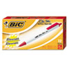 Clic Stic Retractable Ballpoint Pen Red Ink 1mm Medium Dozen