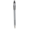 FlexGrip Ultra Recycled Ballpoint Pen, Retractable, Medium 1 mm, Black Ink, Black/Gray Barrel, Dozen
