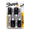 King Size Permanent Markers Black 4 Pack