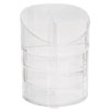 Small Storage Divided Pencil Cup Plastic 4 1 2 dia. x 5 11 16 Clear