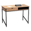 Single Drawer Office Desk 43 1 4 x 21 5 8 x 30 3 4 Natural Black