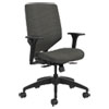 Solve Series Upholstered Back Task Chair, Supports Up to 300 lb, 17" to 22" Seat Height, Ink Seat/Back, Black Base