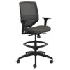 Solve Series Mesh Back Task Stool, Supports Up to 300 lb, 23" to 33" Seat Height, Ink Seat/Back, Black Base