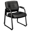 VL690 Series Guest Leather Chair Black Leather