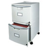Two Drawer Mobile Filing Cabinet 14 3 4w x 18 1 4d x 26h Gray