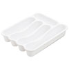 5 Compartment Cutlery Tray White 11 x 13 1 2 x 2 Plastic