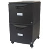 Two Drawer Mobile Filing Cabinet 14 3 4w x 18 1 4d x 26h Black