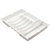 Expandable Cutlery Tray White 12 1 2 quot; 21 quot; Wide Plastic