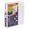 QuickFit D Ring View Binder 1 1 2 quot; Capacity 8 1 2 x 11 White