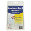 Self-Adhesive Business Card Holders, Top Load, 3 1/2 x 2, Cl