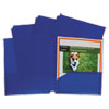 Two Pocket Heavyweight Poly Portfolio Folder 3 Hole Punch Letter Blue 25 Box