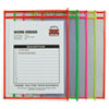 Stitched Shop Ticket Holder Neon Assorted 5 Colors 75 quot; 9 x 12 10 PK