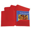 Two Pocket Heavyweight Poly Portfolio Folder 3 Hole Punch Letter Red 25 Box