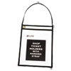 Shop Ticket Holder with Strap Black Stitched 75 quot; 9 x 12 15 BX