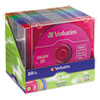 CD RW Discs 700MB 80min 4X Slim Jewel Case Assorted Colors 20 Pack
