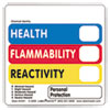 Warehouse Labels 5 x 2 7 8 HEALTH FLAMMABILITY REACTIVITY VL 500 Roll