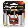 MAX Alkaline Batteries D 4 Batteries Pack