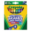 Ultra Clean Washable Crayons Large 8 Colors Box