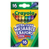 Ultra Clean Washable Crayons Regular 8 Colors 16 Box