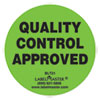 Warehouse Self Adhesive Label 2 quot; dia. QUALITY CONTROL APPROVED 500 Roll