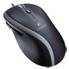 M500 Corded Mouse Three Button Scroll Black Silver
