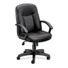 basyx&reg; VL601 Series Managerial Mid-Back Leather Chair