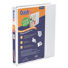 QuickFit Round Ring View Binder 1 quot; Capacity White