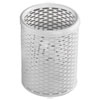 Urban Collection Punched Metal Pencil Cup 3 1 2 x 4 1 2 White