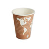 World Art Renewable Compostable Hot Cups 8 oz Plum 50 Pack