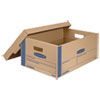 SmoothMove Prime Large Moving Boxes Lift Lid 24l x 15w x 10h Kraft Blue 8 CT