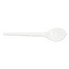 Compostable CPLAWare Spoon 6 quot; Length White 1000 Carton