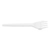 Compostable CPLAWare Fork 6 quot; Length White 1000 Carton