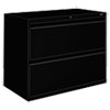 Brigade 800 Series Lateral File, 2 Legal/Letter-Size File Drawers, Black, 36" x 18" x 28"