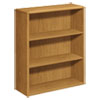 10700 Series Wood Bookcase, Three-Shelf, 36w x 13.13d x 43.38h, Harvest