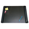 Executive Desk Pad with Leather Like Side Panels 24 x 19 Black