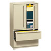 Brigade 700 Series Lateral File, Three-Shelf Enclosed Storage, 2 Legal/Letter-Size File Drawers, Putty, 42" x 18" x 64.25"