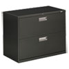 Brigade 600 Series Lateral File, 2 Legal/Letter-Size File Drawers, Charcoal, 36" x 18" x 28"