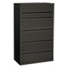Brigade 700 Series Lateral File, 4 Legal/Letter-Size File Drawers, 1 File Shelf, 1 Post Shelf, Charcoal, 42" x 18" x 64.25"