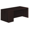 10700 Series Single Pedestal Desk with Full-Height Pedestal on Left, 72" x 36" x 29.5", Mahogany